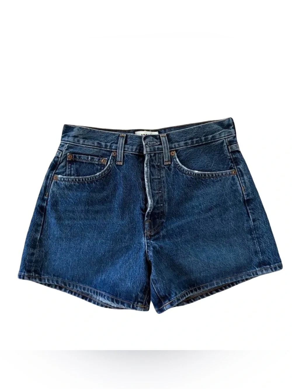 Agolde Parker long  dark Denim Shorts